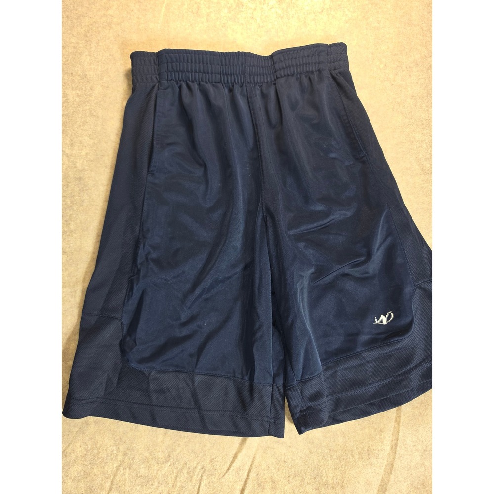 NordicTrack Mens Basketball‎ Shorts Navy Blue Mesh Athletic Gym Pockets Small